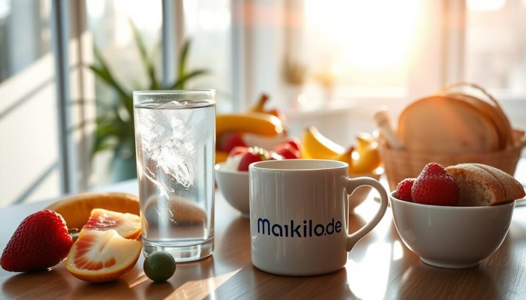 Flüssigkeitszufuhr beim Frühstück