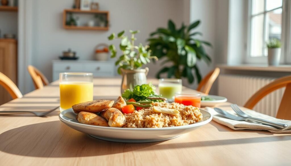 ausgewogenes Mittagessen