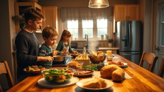 schnelles Abendessen für die Familie