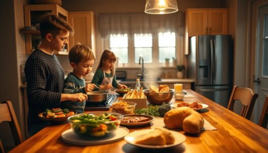 schnelles Abendessen für die Familie