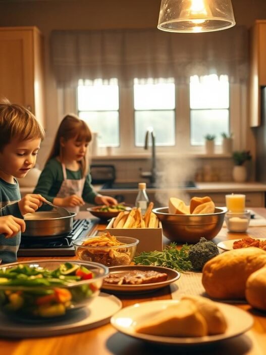 schnelles Abendessen für die Familie